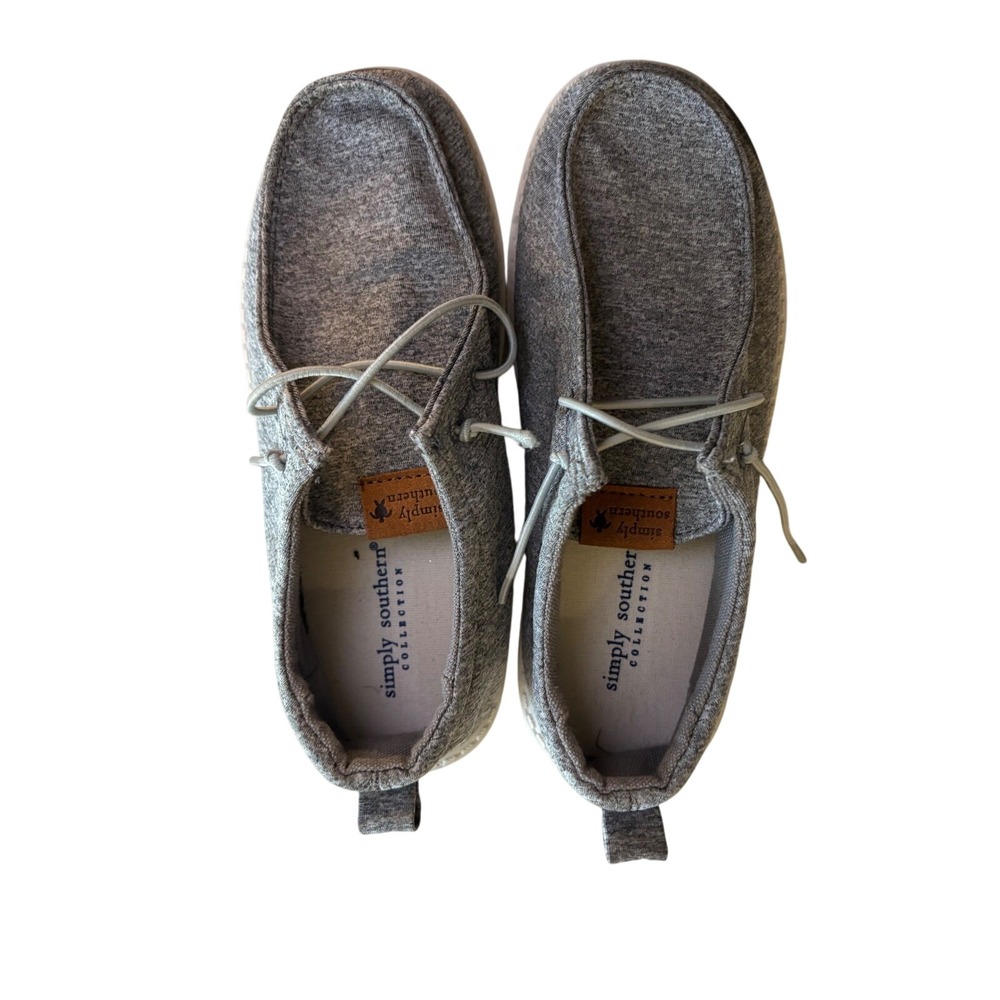 Simply Southern Collection Kids Gray Casual Shoes Size 1 Slip On Loafers‎ NOTE